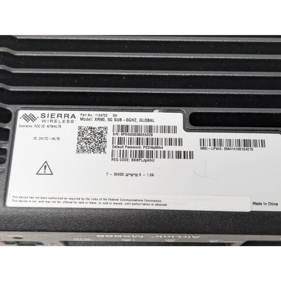 Sierra Wireless Air Link XR90 Cellular Router -  XR90, 5G SUB- 6GHZ Global-READ - Picture 5 of 7